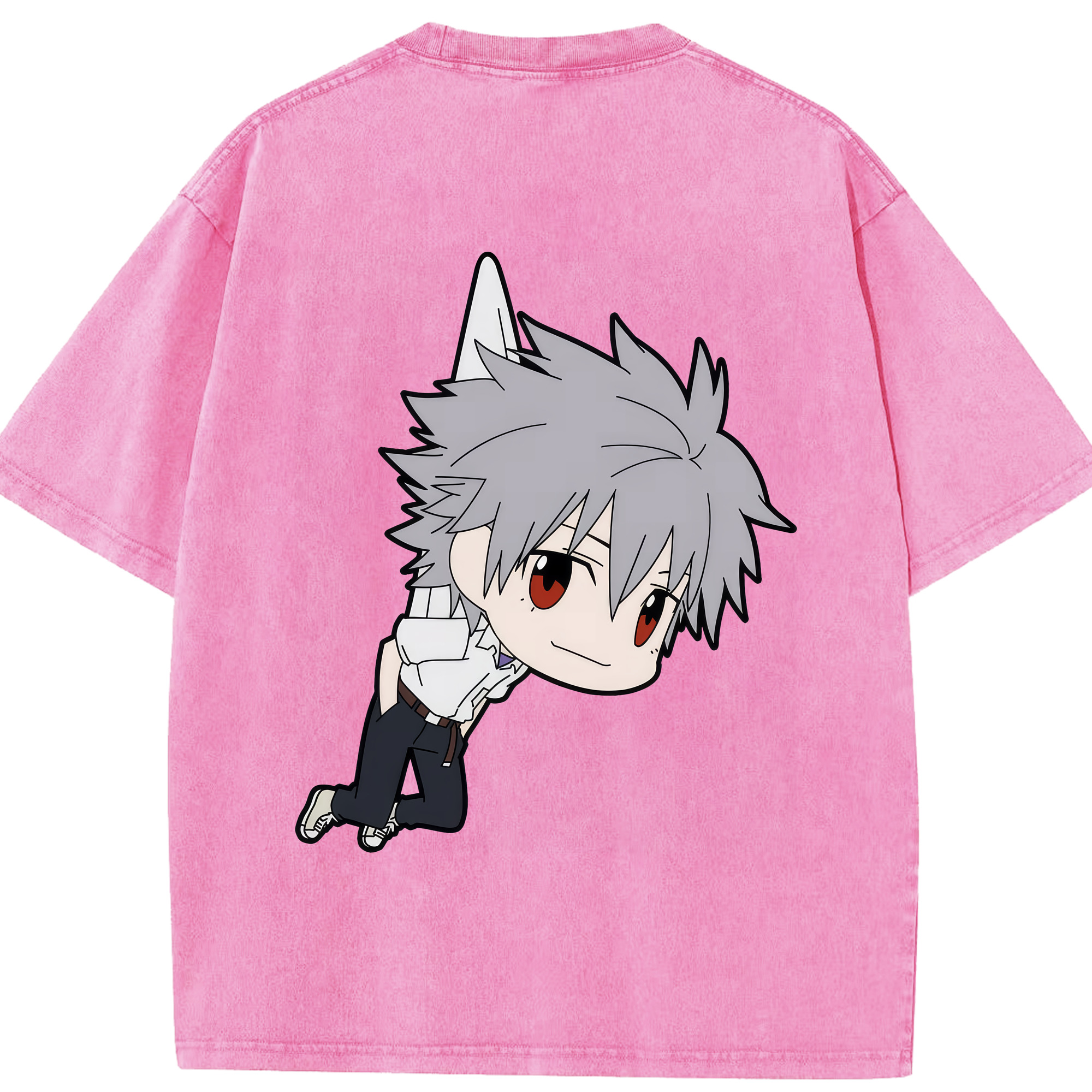 （画像用） EVA 新世紀エヴァンゲリオン 綿100% ヴィンテージ風 半袖Tシャツ（背面プリント）